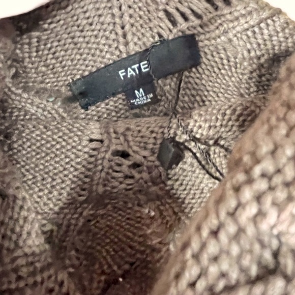 Fate Ready Willing And Cable Knit Sweater Dress, Fawn Brown, Size Medium, NWOT - Picture 7 of 13